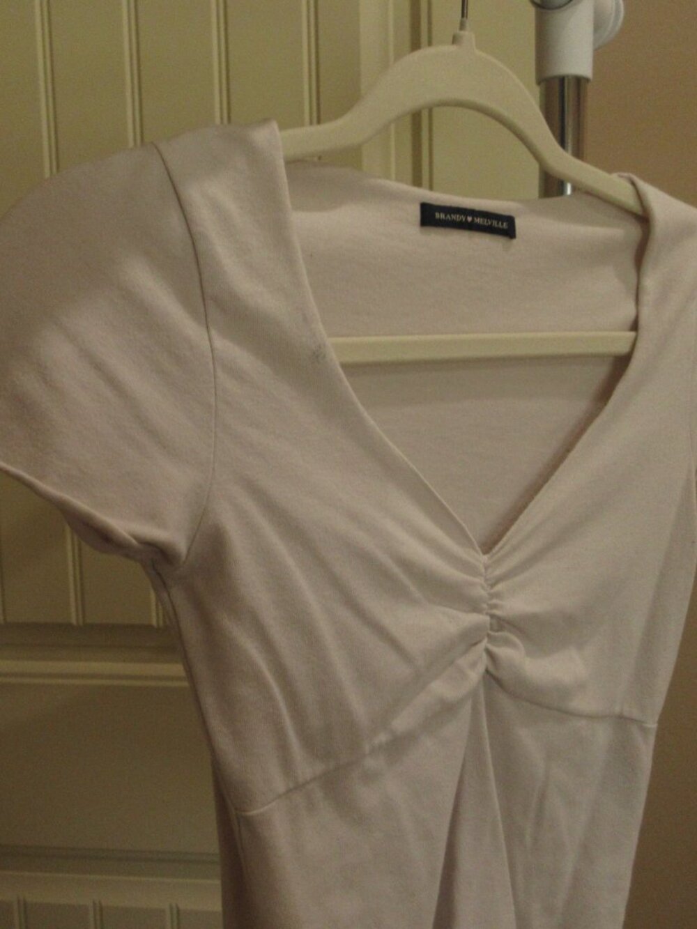 Brandy Melville Baby Doll Tee, Light Pink, One Size